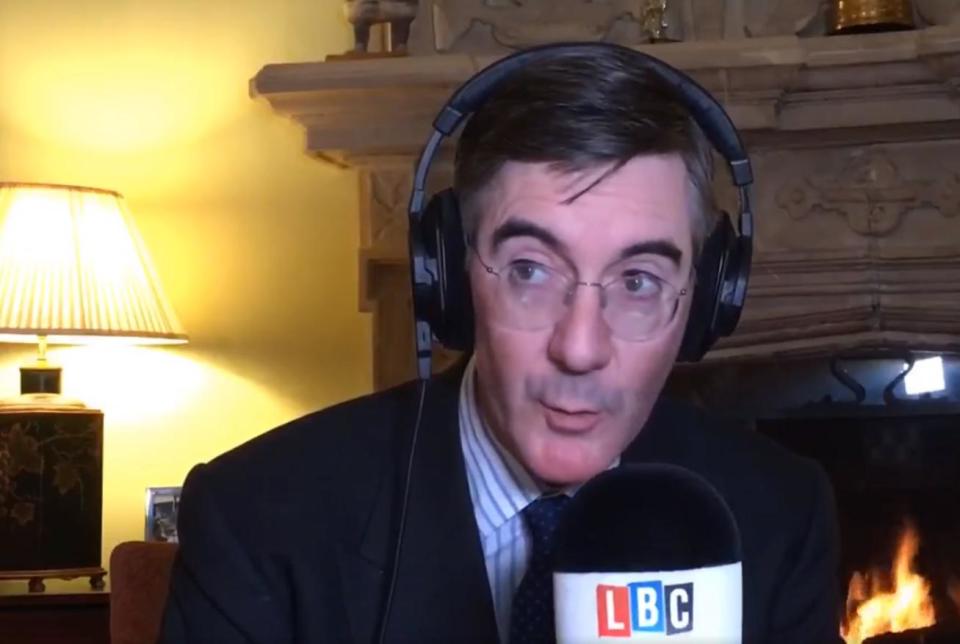 Jacob Rees-Mogg speaks on his LBC show on Friday (LBC)