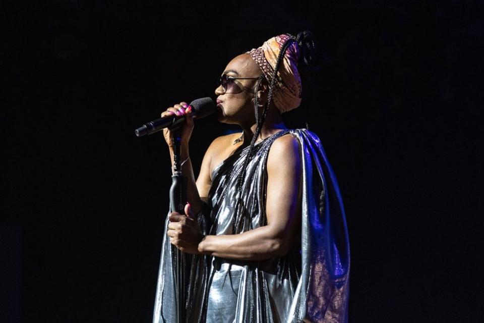 Electric Fields performs at the Blak & Deadly First Nations Gala Concert at the Sydney Concert Hall