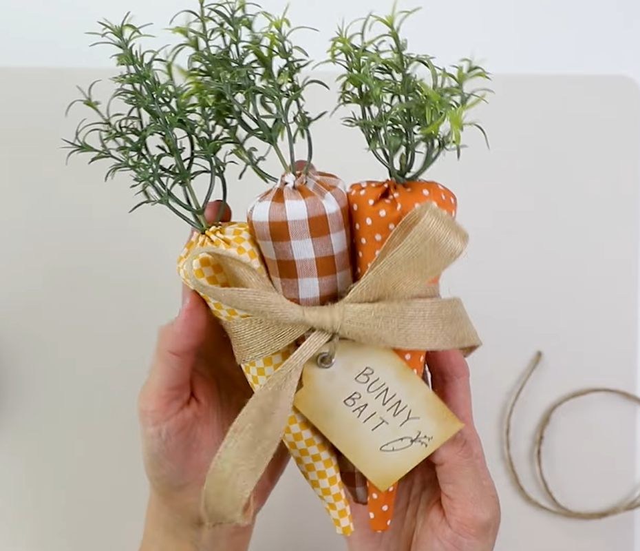 <p>First Day of Home</p><p>Making your own decorations for any holiday adds a unique touch to your home. These fabric carrots are adorable, trendy and easy to make. </p><p>YouTube tutorial by <a href="https://youtu.be/eMMcQhkQBPo?feature=shared" rel="nofollow noopener" target="_blank" data-ylk="slk:First Day of Home;elm:context_link;itc:0;sec:content-canvas" class="link rapid-noclick-resp">First Day of Home</a>.</p>