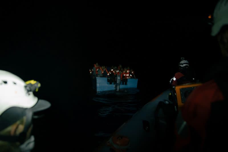 German NGO search and rescue ship Sea-Watch 3 rescues migrants off the Libyan Coast