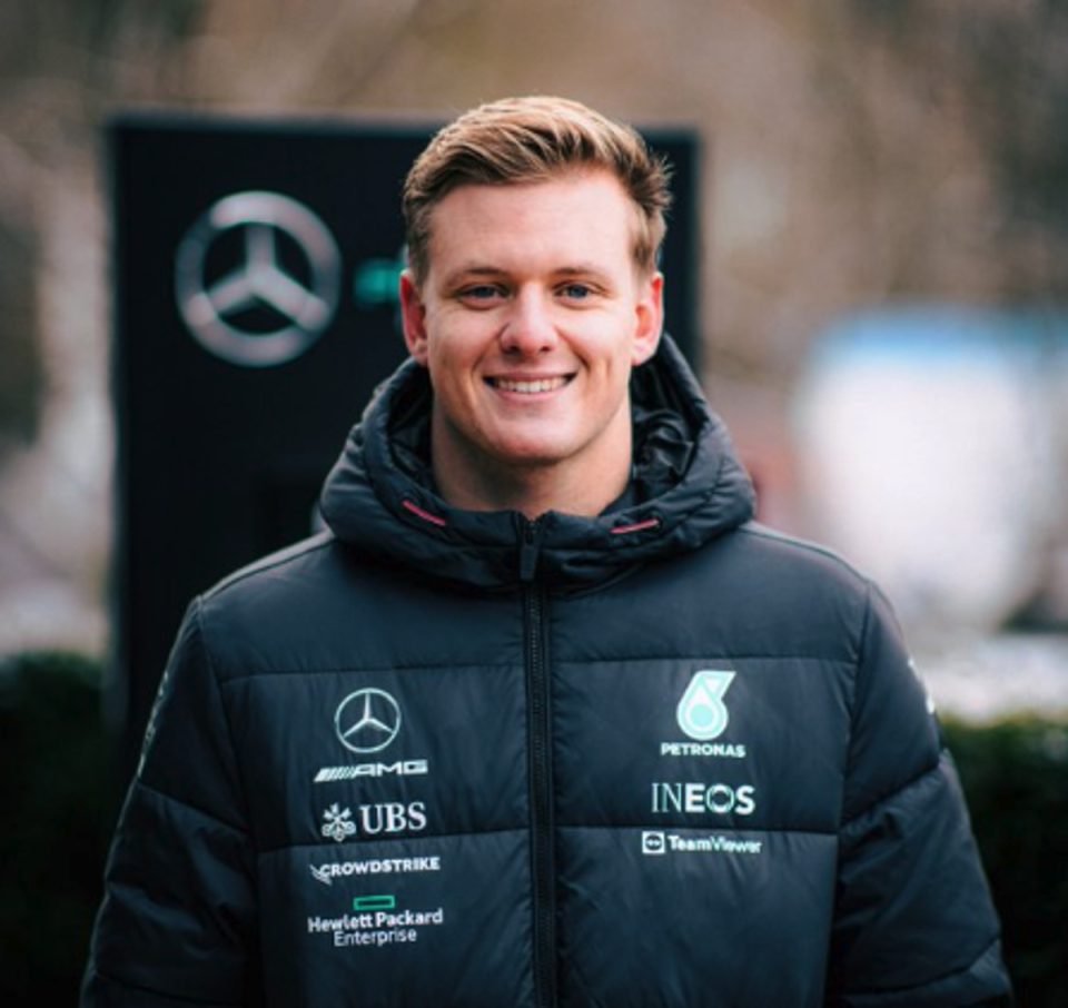 Mick Schumacher has joined Mercedes as a reserve driver for 2023 (Mercedes/Twitter)