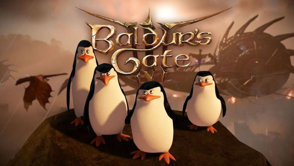 Madagascar's Penguins meet Baldur's Gate 3 3