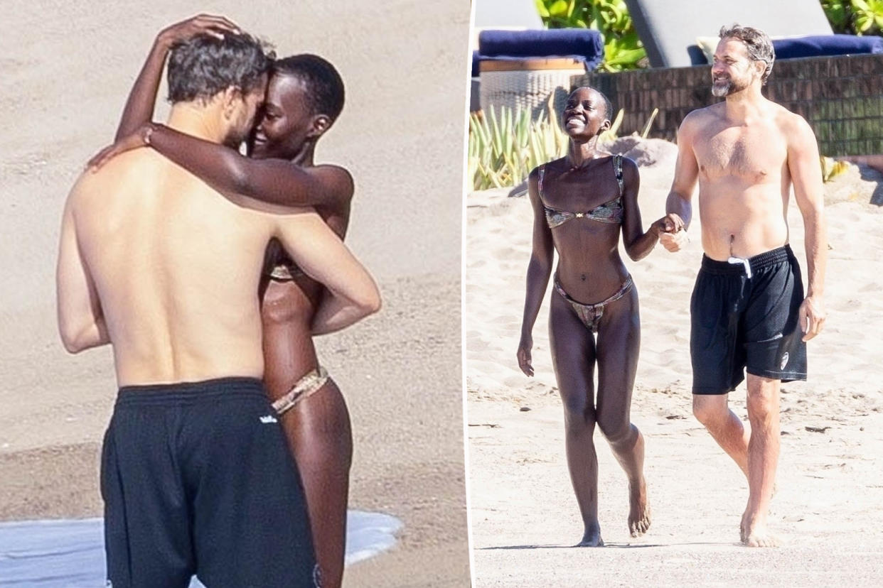 Joshua Jackson and Lupita Nyong'o pack on PDA during her Mexican birthday celebration