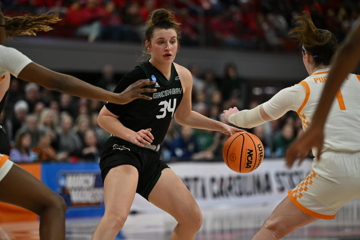 UWGB junior guard Maddy Schreiber is one of several players returning for the Phoenix next season. She scored a team-high 11 points against Tennessee.