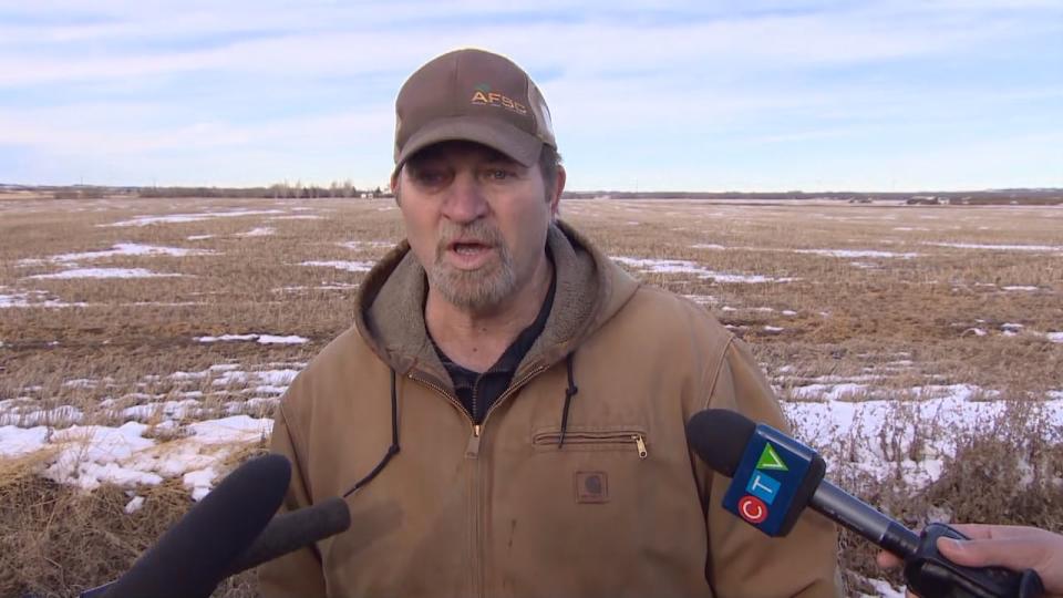 James Hinton, who leases property to oil companies in east-central Alberta, was having his morning coffee late Tuesday morning when he noticed fire billowing from a piece of land he leases to an oil company.