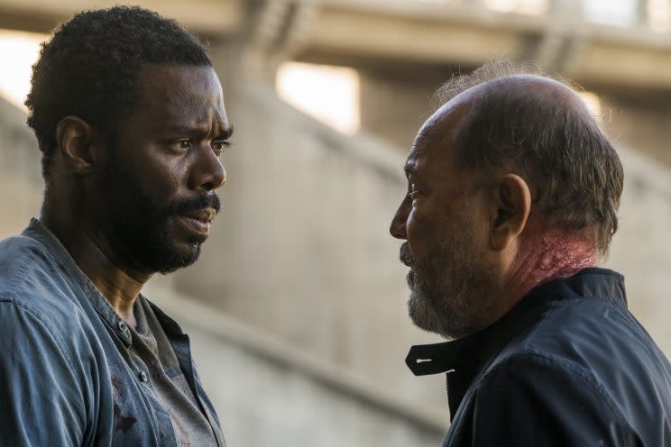 Colman Domingo as Victor Strand and Ruben Blades as Daniel Salazar in ‘Fear the Walking Dead’ (Photo Credit: Richard Foreman, Jr/AMC)