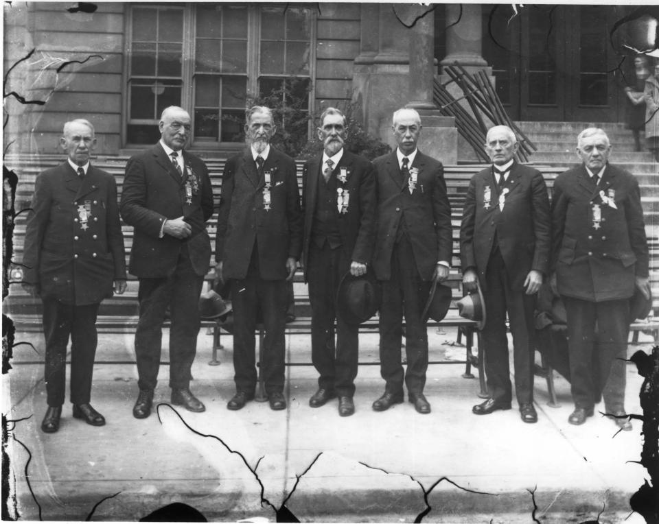 Delaware County G.A.R. members and veterans, circa 1920.