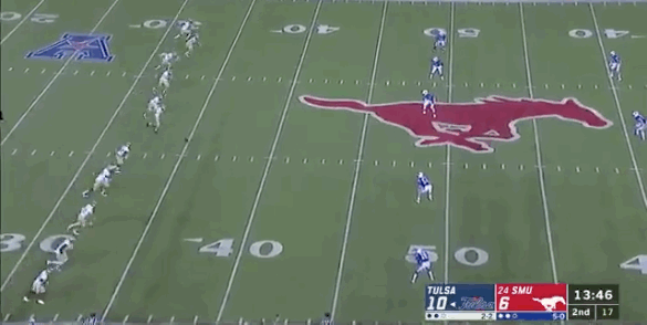 SMU didn't field the ball and, well, this happened. (via ESPNU)