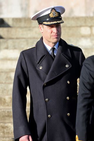 <p>Chris Jackson - WPA Pool/Getty</p> Prince William arriving at Britannia Royal Naval College, in Dartmouth, Devon on Thursday