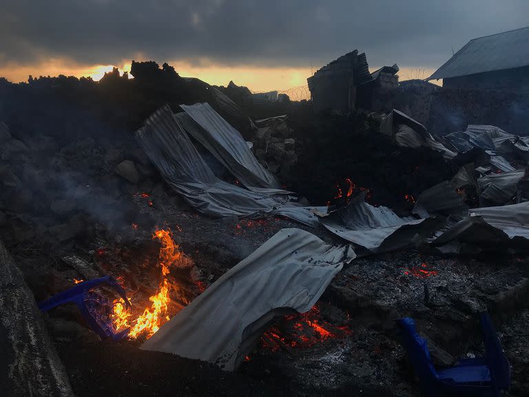 Volcán; Nyiragongo; Congo; erupción;