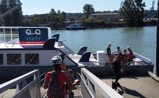 The Q to Q ferry travels from a dock below the Inn at the Quay to the Port Royal public dock in Queensborough. 