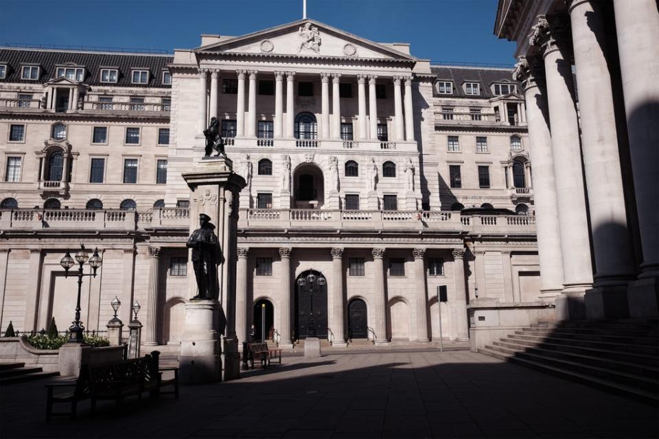 The Bank of England  (PA Wire)