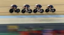 2016 Rio Olympics - Cycling Track - Women's Team Pursuit Final Gold Race - Rio Olympic Velodrome - Rio de Janeiro, Brazil - 13/08/2016. Kate Archibald (GBR) of Britain, Laura Trott (GBR) of Britain, Elinor Barker (GBR) of Britain and Joanna Rowsell (GBR) of Britain compete. REUTERS/Paul Hanna