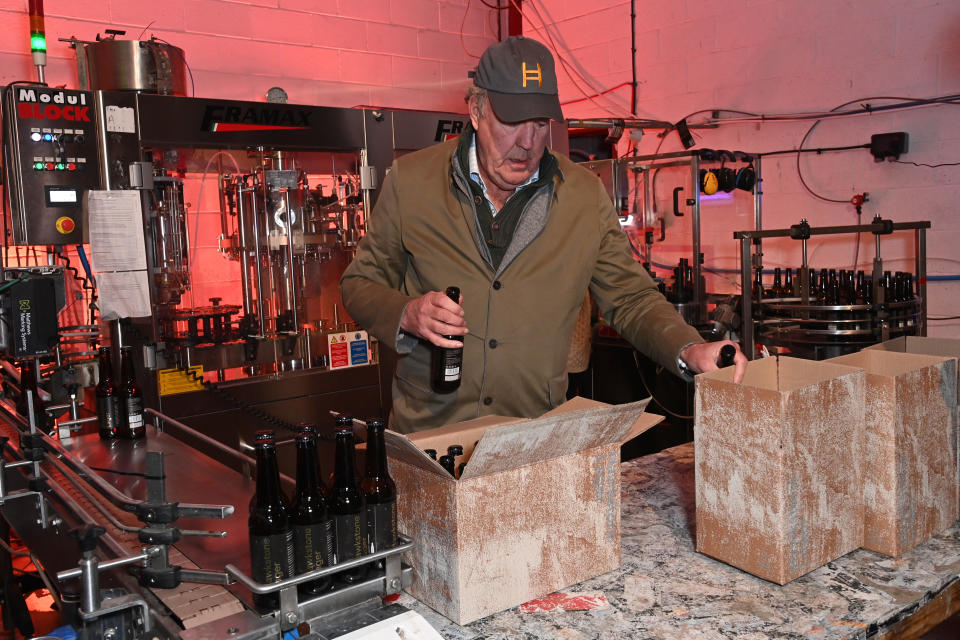 Jeremy Clarkson at the Hawkstone lager launch. (Getty)