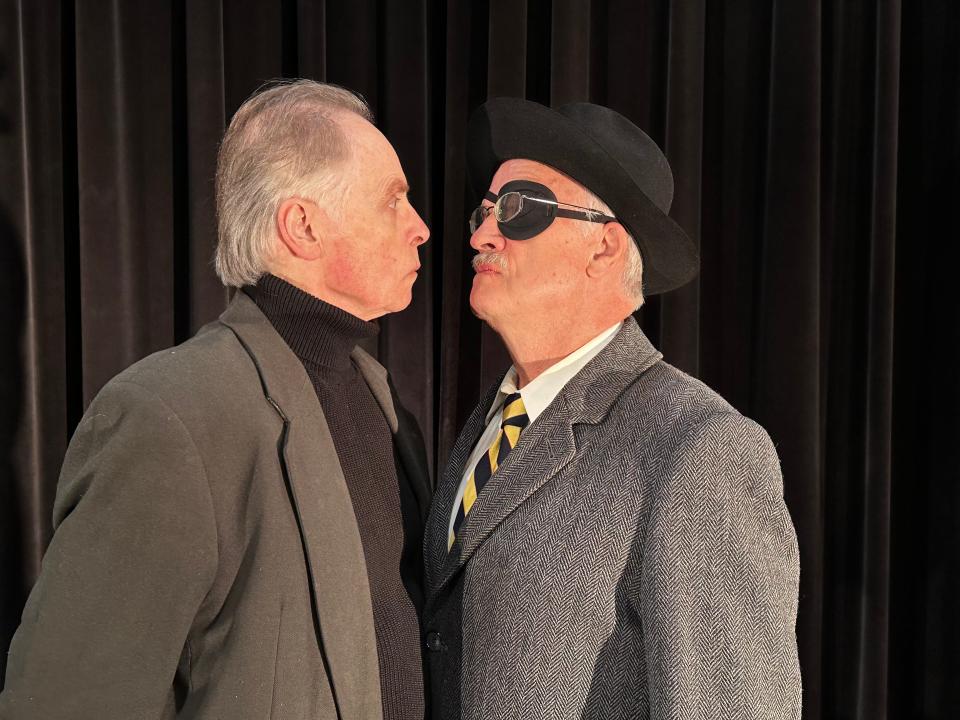 Kim Bent (left) and Jock MacDonald perform in "Sam & Jim in Hell," presented by Lost Nation Theater in Montpelier.