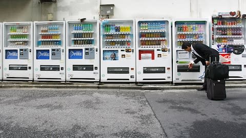 There's no shortage of vending machines - Credit: GETTY