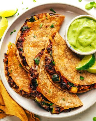 Crispy Zucchini Black Bean Tacos