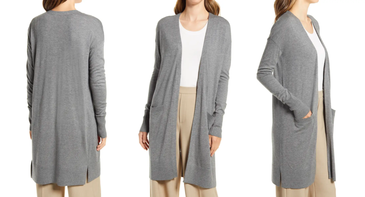 The Halogen Open Front Pocket Cardigan is a top pick from Nordstrom's Winter Sale EVent. 