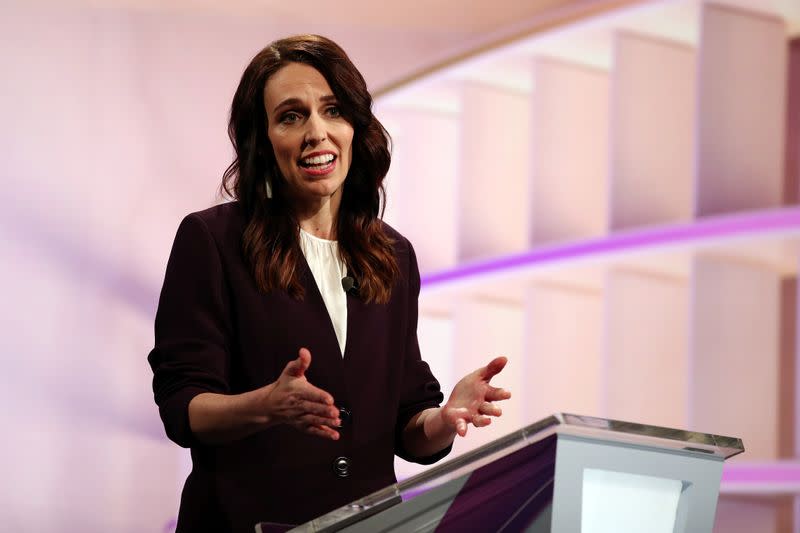 New Zealand Prime Minister Ardern participates in a debate in Auckland