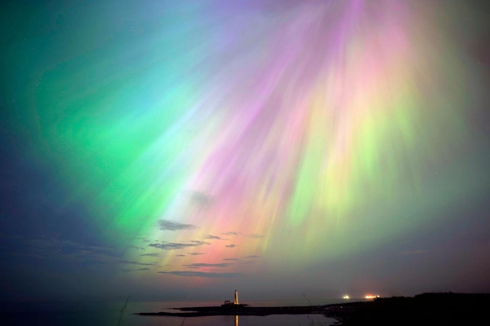 Northern Lights over Whitely Bay, Tyne and Wear