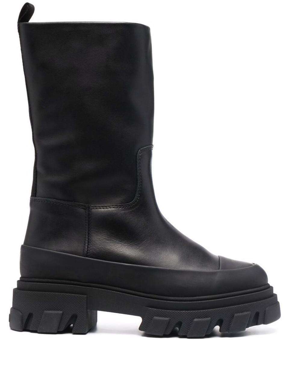 Tubular Chunky-Sole Boots