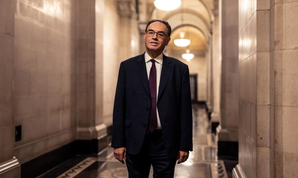 <span>Andrew Bailey has been governor of the Bank of England since 16 March 2020.</span><span>Photograph: Sean Smith/The Guardian</span>