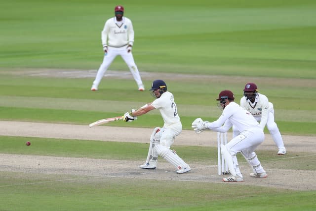 Rory Burns was helping extend England's lead