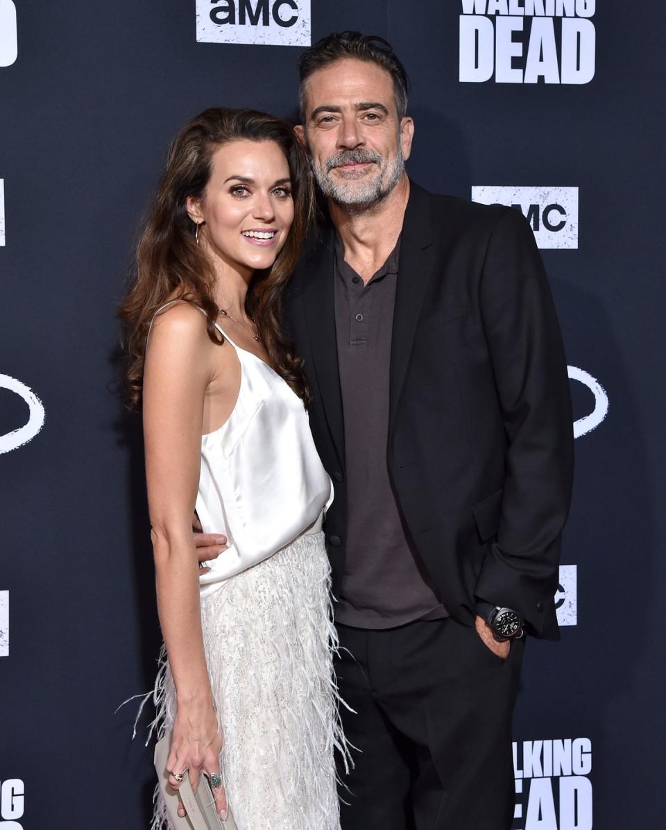 <p>The <em>One Tree Hill </em>actress and <em>The Walking Dead </em>star began dating in 2009 <a href="http://www.eonline.com/news/882768/jeffrey-dean-morgan-and-hilarie-burton-inside-the-hollywood-pair-s-private-relationship%22%20%5Cl%20%22photo-848805" rel="nofollow noopener" target="_blank" data-ylk="slk:after being set up;elm:context_link;itc:0;sec:content-canvas" class="link ">after being set up</a> by Morgan’s <em>Supernatural</em> co-star, Jensen Ackles. The couple welcomed son Gus in 2010 and daughter, George Virginia in 2018. After 10 years together, the couple held a <a href="https://people.com/tv/hilarie-burton-reflects-marriage-jeffrey-dean-morgan/" rel="nofollow noopener" target="_blank" data-ylk="slk:surprise wedding ceremony;elm:context_link;itc:0;sec:content-canvas" class="link ">surprise wedding ceremony</a> in October 2019. </p>