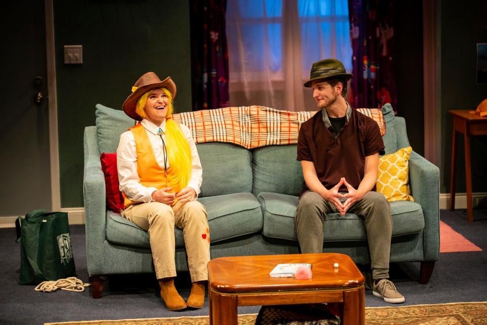 Annie Funke, left, and Justin Mayer star in Oklahoma City Repertory Theater's production of "The Antelope Party."