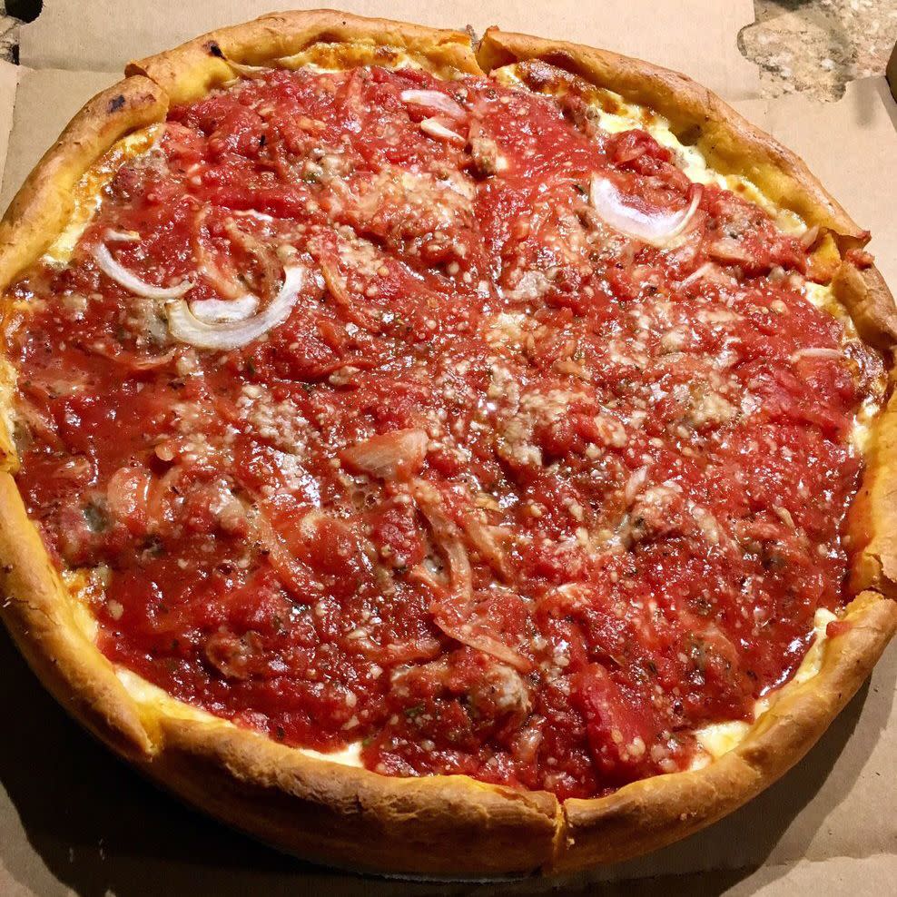 Deep-Dish Pizza at Bartoli's Pizzeria in Chicago, Illinois