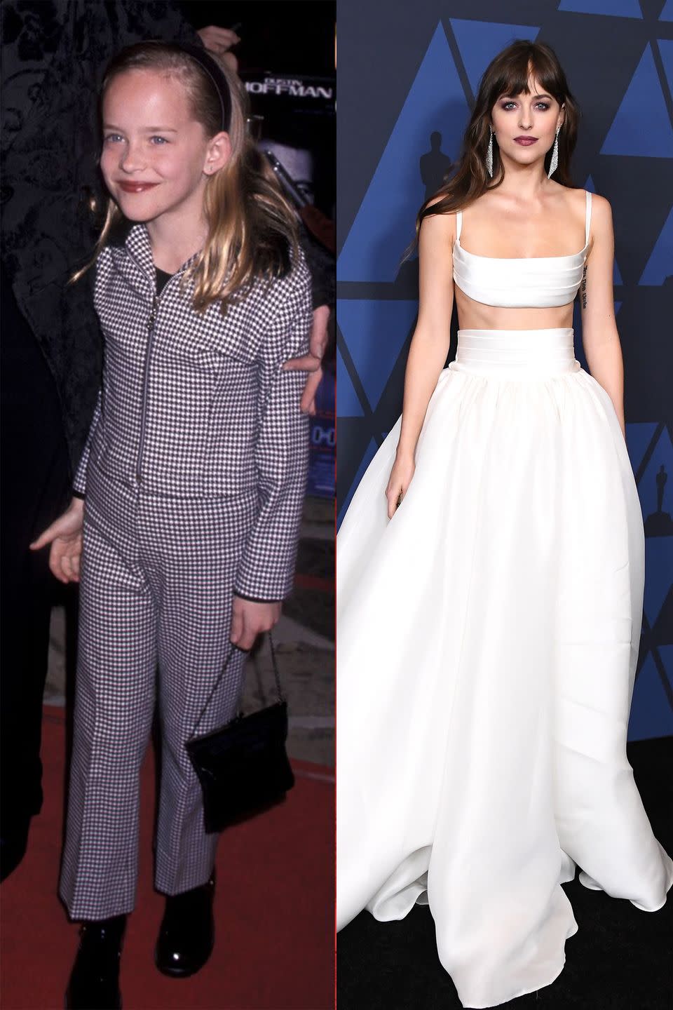 Dakota Johnson 1998 v. Now