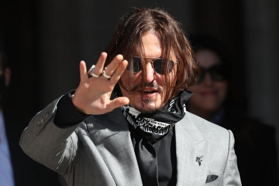 Johnny Depp was awarded 10.35m US dollars (£8.2m) in damages after he sued his ex-wife Amber Heard for defaming him in a 2018 op-ed (PA Archive)