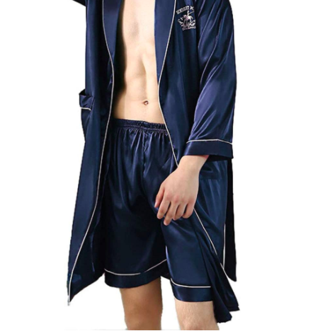 Silk satin boxers shorts nightwear pajamas, S$37.13. PHOTO: Amazon