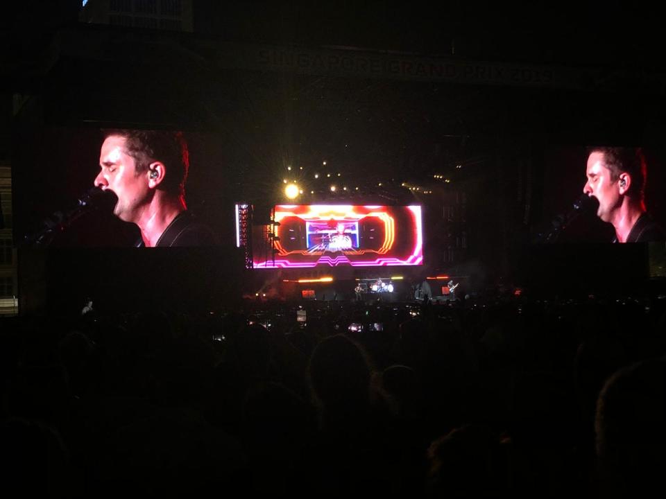 Muse performing at Padang Stage. (PHOTO: Dhany Osman/Yahoo Lifestyle Singapore)