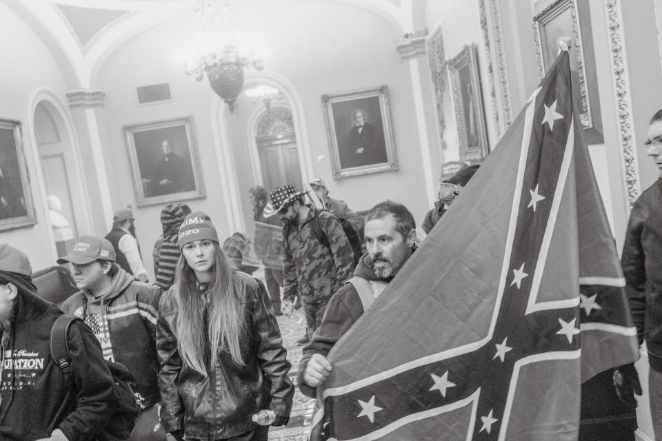 Pro-Trump rioters seen inside the Capitol on Jan. 6.<span class="copyright">Christopher Lee for TIME</span>