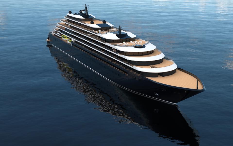 A rendering of the inaugural yacht from The Ritz-Carlton Yacht Collection - HJ Barreras Shipyard/Ritz-Carlton