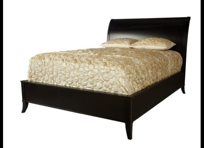 Kieran Mocha queen bed with low footboard, $1,899, <a href="http://www.arhaus.com/furniture/bedroom-furniture/beds/45KIRLOWQN/" target="_hplink">Arhaus</a>.  