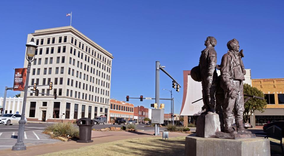 Downtown Enid as seen from the intersection of Randolph and North Grand. M. Scott Carter/ The Oklahoman