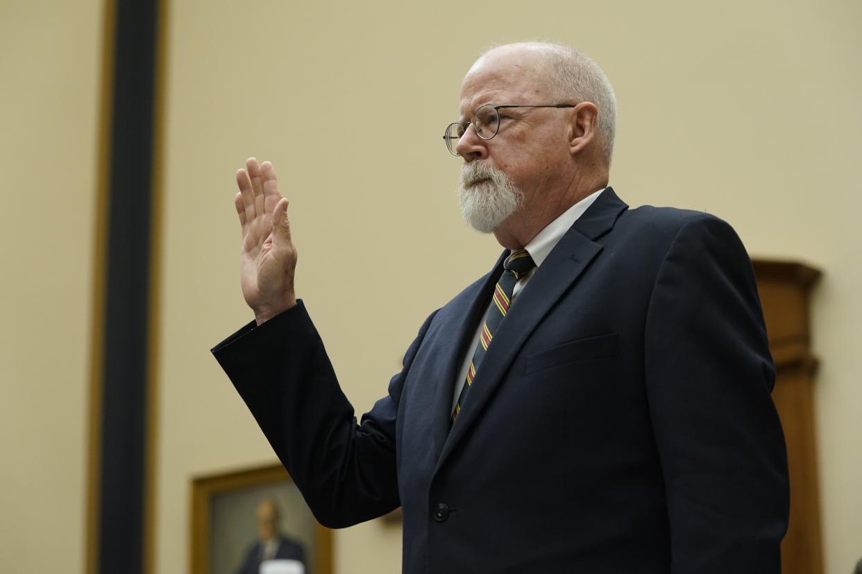 John Durham testifies in front of the House Judiciary Committee about the origins and justifications of the FBI Crossfire Hurricane investigation against then-presidential candidate Donald Trump on June 21, 2023. In a report released in May, Durham has sharply criticized the Department of Justice and FBI for the investigation of Russian interference in the 2016 election in his final report but said no policy changes were needed after the agencies overhauled their counterintelligence surveillance programs.