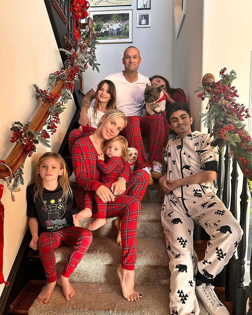 Brian Austin Green, Sharna Burgess, Kids, Zane, Kassius, Noah, Bodhi, Journey, Christmas 2023, Instagram