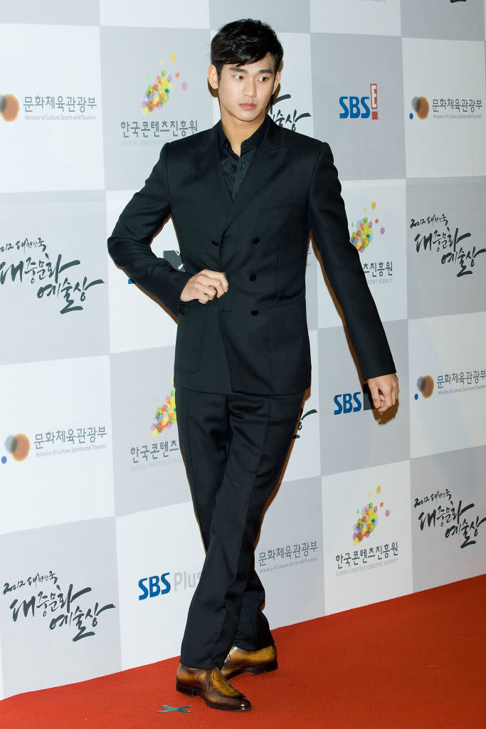 SEOUL, SOUTH KOREA - NOVEMBER 19: South Korean actor Kim Soo-Hyun attends during the 2012 Korea Popular Culture Art Awards at Olympic Hall on November 19, 2012 in Seoul, South Korea. (Photo by Han Myung-Gu/WireImage)