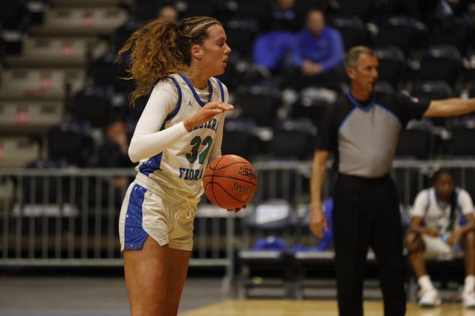Amelia Hassett led Eastern Florida State College with 19.0 points and 12.7 rebounds per game during her sophomore season.