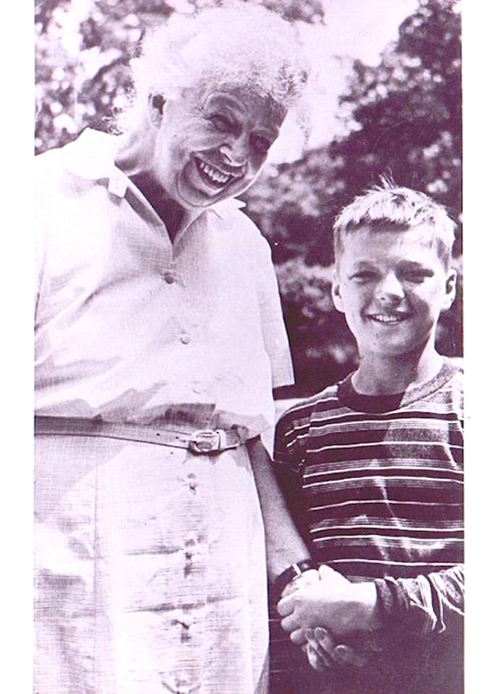 An 11-year-old Cliff Arnesen stands beside former First Lady Eleanor Roosevelt. She sat on the Board of Directors for the Wiltwyck School for Boys in Esopus, New York which Arnesen attended.