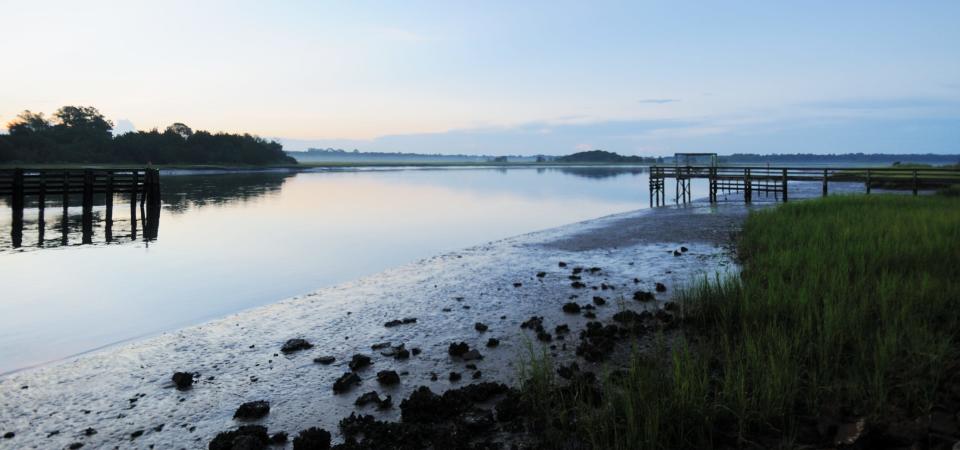 Some two-thirds of the land once occupied by Fort San Carlos has slipped away into the Amelia River.