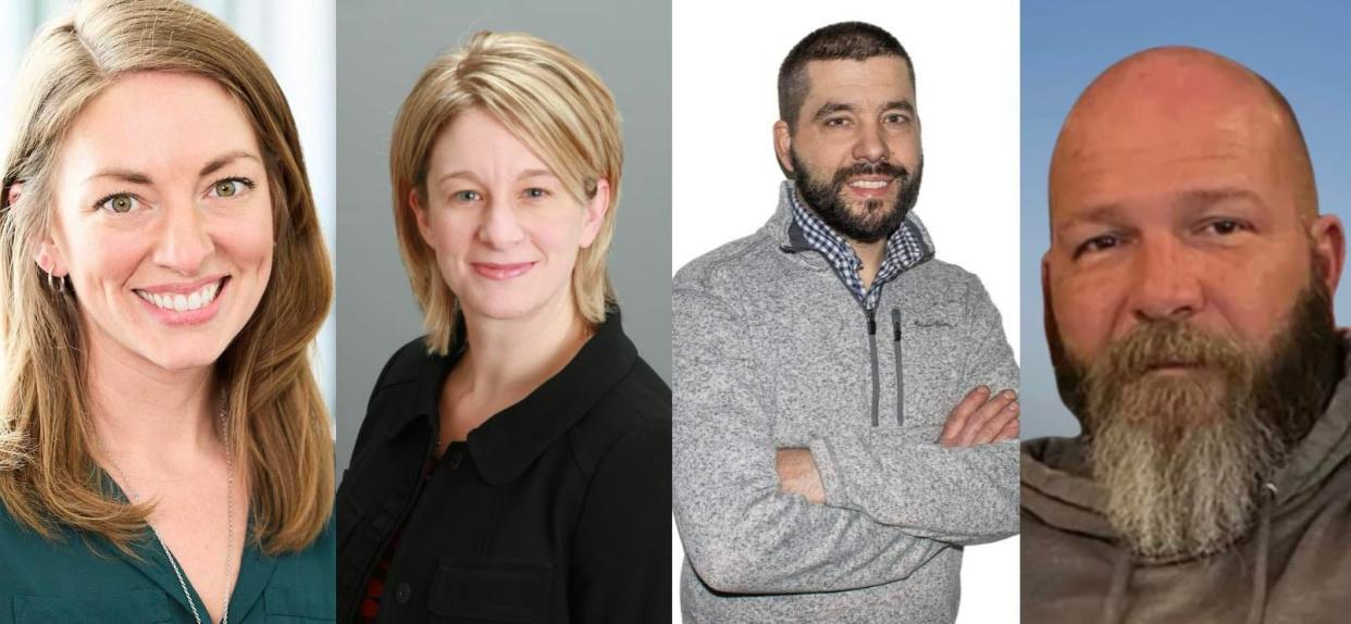 From left, candidates for the Menomonee Falls School Board are Jessica Birkholz, Jennifer Grant, Travis Langer and John Witt.