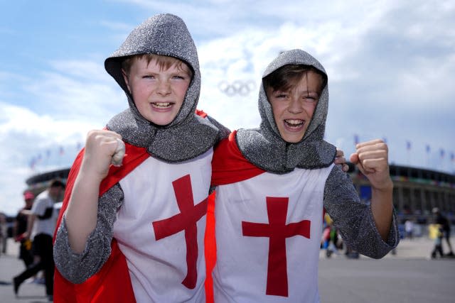 England fans outside the stadium