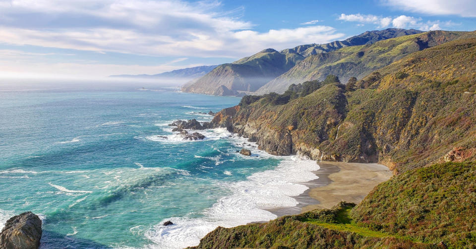 Scenic view of the Pacific Ocean from Big Sur.