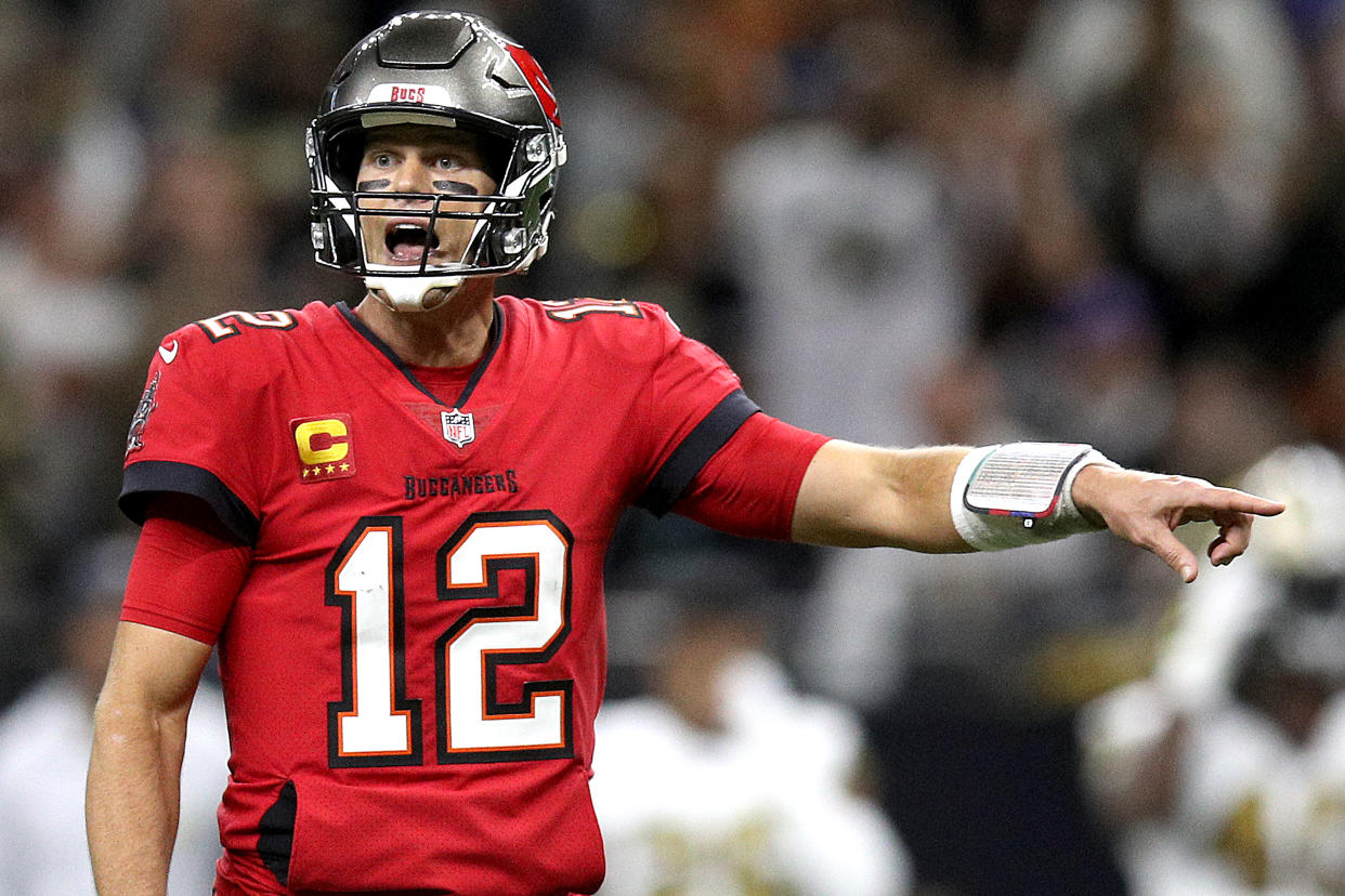 Tom Brady with the Buccaneers. 