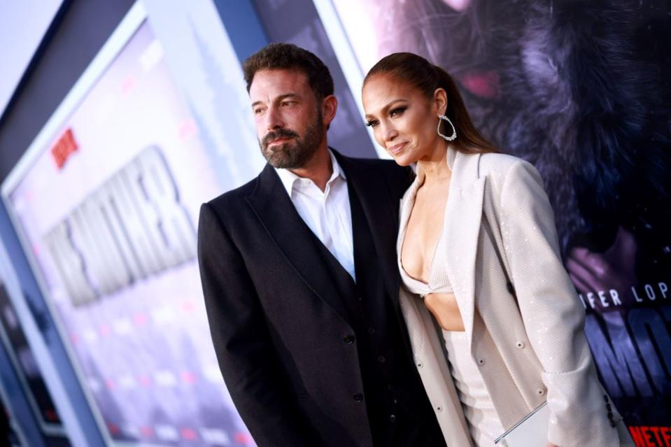Ben Affleck and said he didn’t want a relationship on social media, but J.Lo frequently posts about him. Getty Images for Netflix