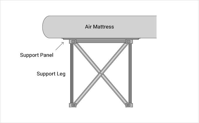 Hitch-Home Duo Kickstarter bed diagram